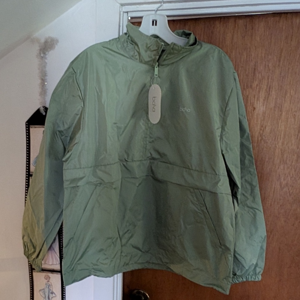 NWT BALA BANGLES LIGHT GREEN PULLOVER WINDBREAKER JACKET S/M